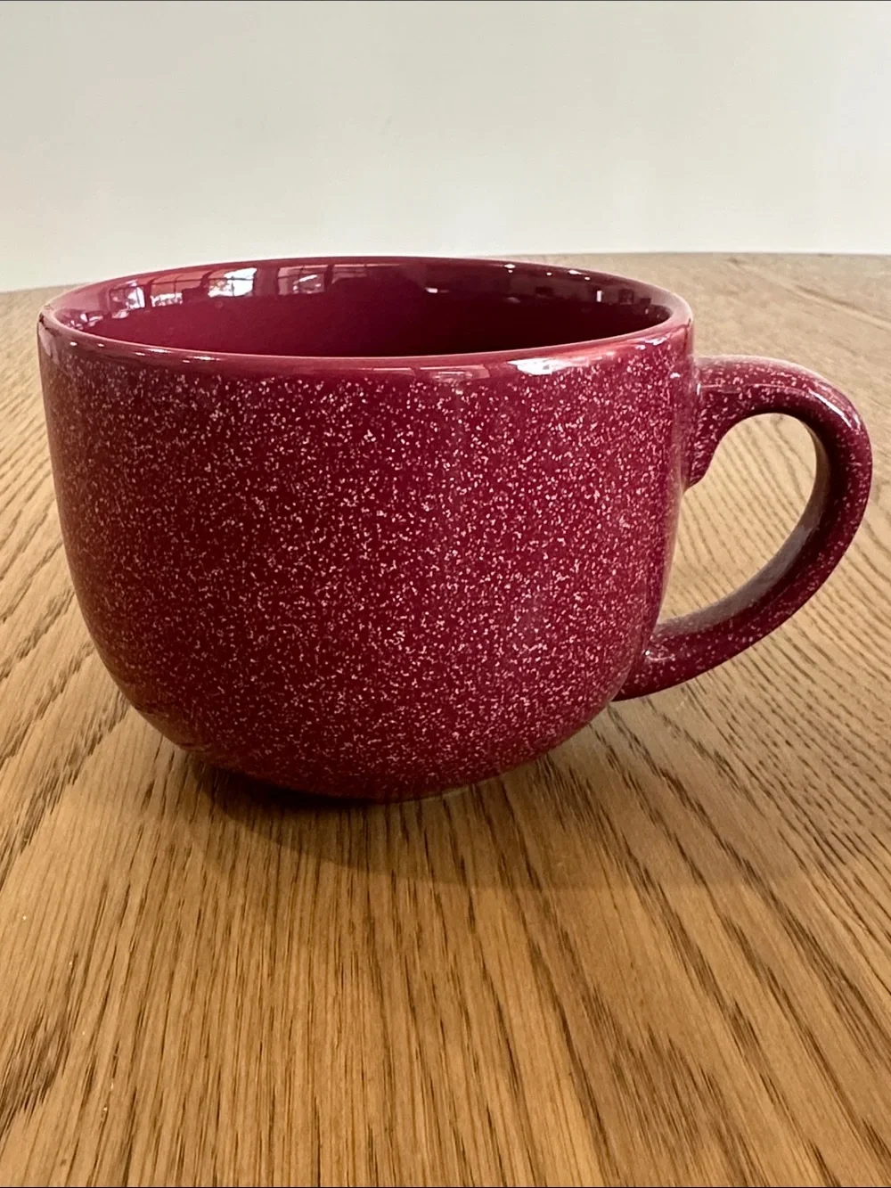 Pier 1 Speckled Deep Red Ceramic Mug